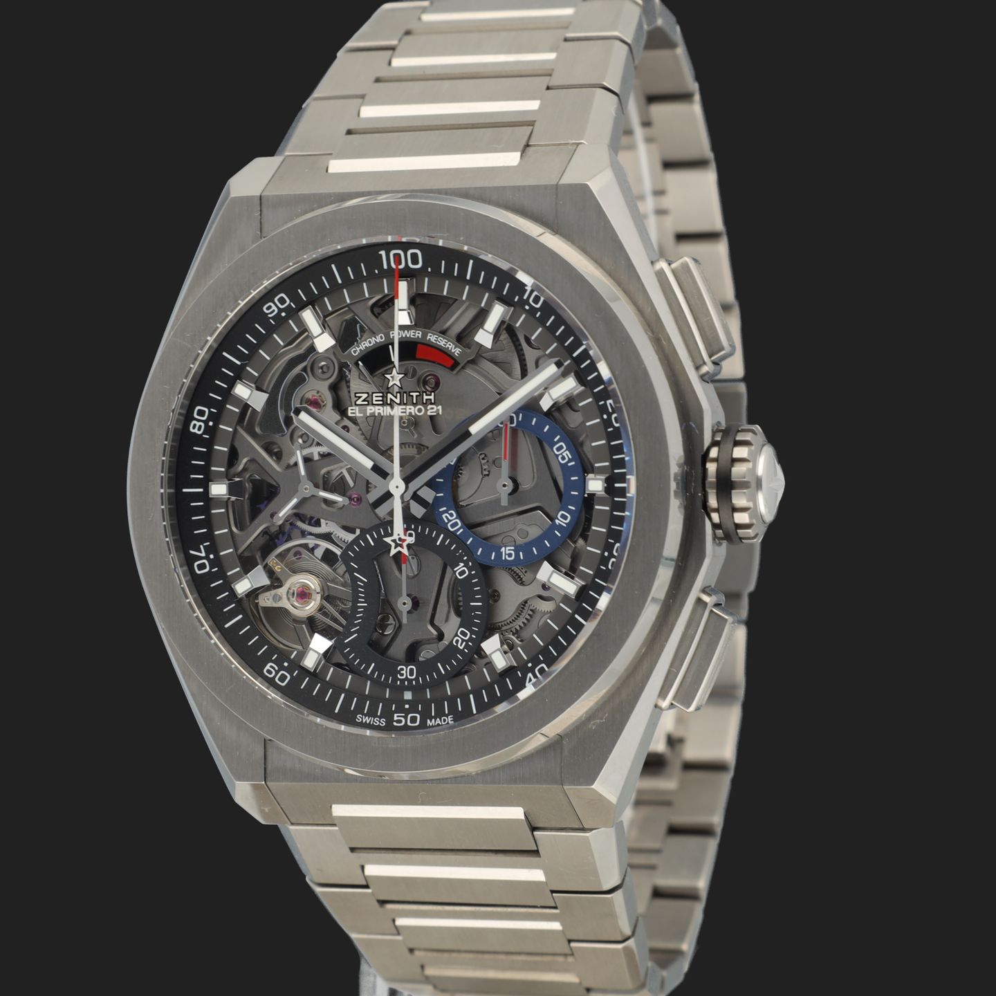 Zenith Defy El Primero 95.9000.9004/78.M9000 (Unknown (random serial)) - Transparent dial 44 mm Titanium case (1/8)