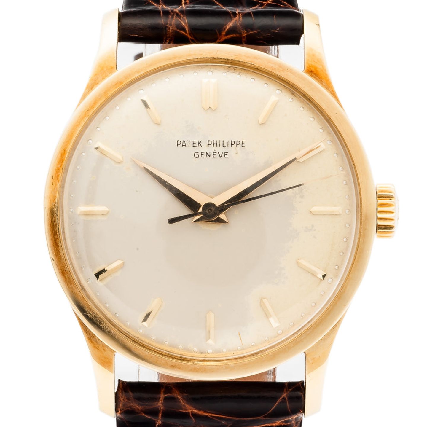 Patek Philippe Calatrava 570 (Unknown (random serial)) - Champagne dial 35 mm Yellow Gold case (2/12)