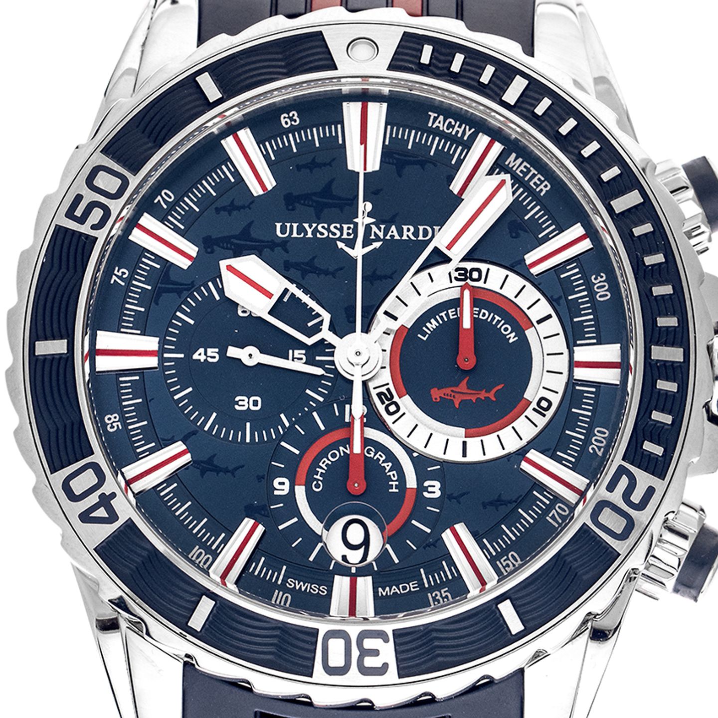 Ulysse Nardin Diver Chronograph 1503-151-3/92 (2016) - Black dial 45 mm Steel case (1/7)