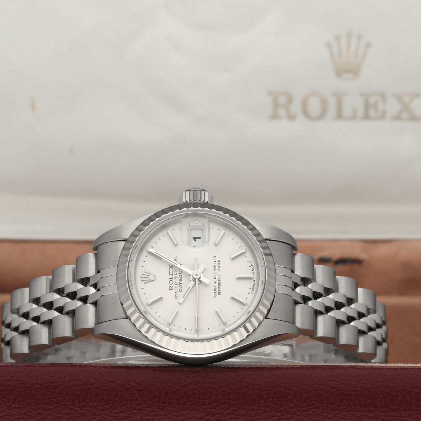 Rolex Lady-Datejust 69174 (1998) - Zilver wijzerplaat 26mm Staal (3/8)