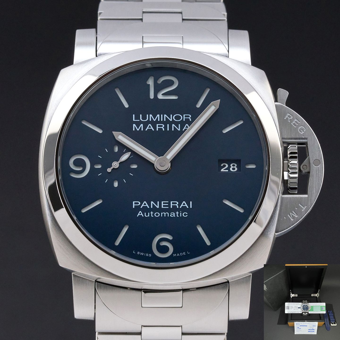 Panerai Luminor Marina PAM01316 (2022) - Blauw wijzerplaat 44mm Staal (1/8)