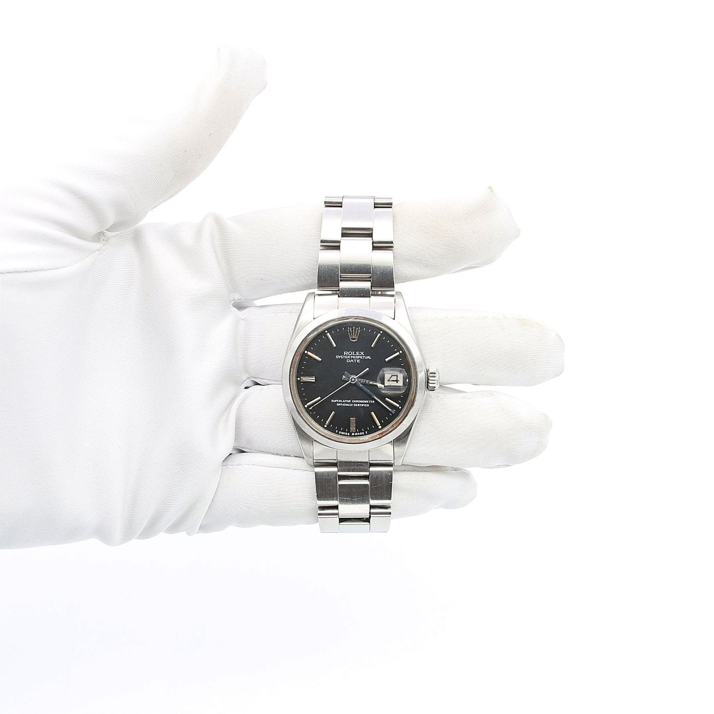 Rolex Oyster Perpetual Date 1500 (Unknown (random serial)) - Black dial 34 mm Steel case (4/8)