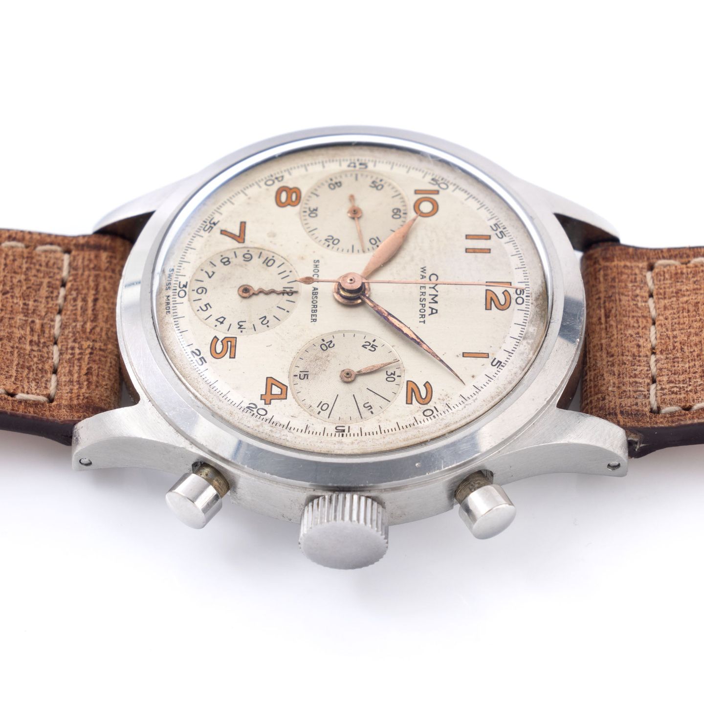 Cyma Vintage Unknown (1940) - White dial 38 mm Steel case (5/6)
