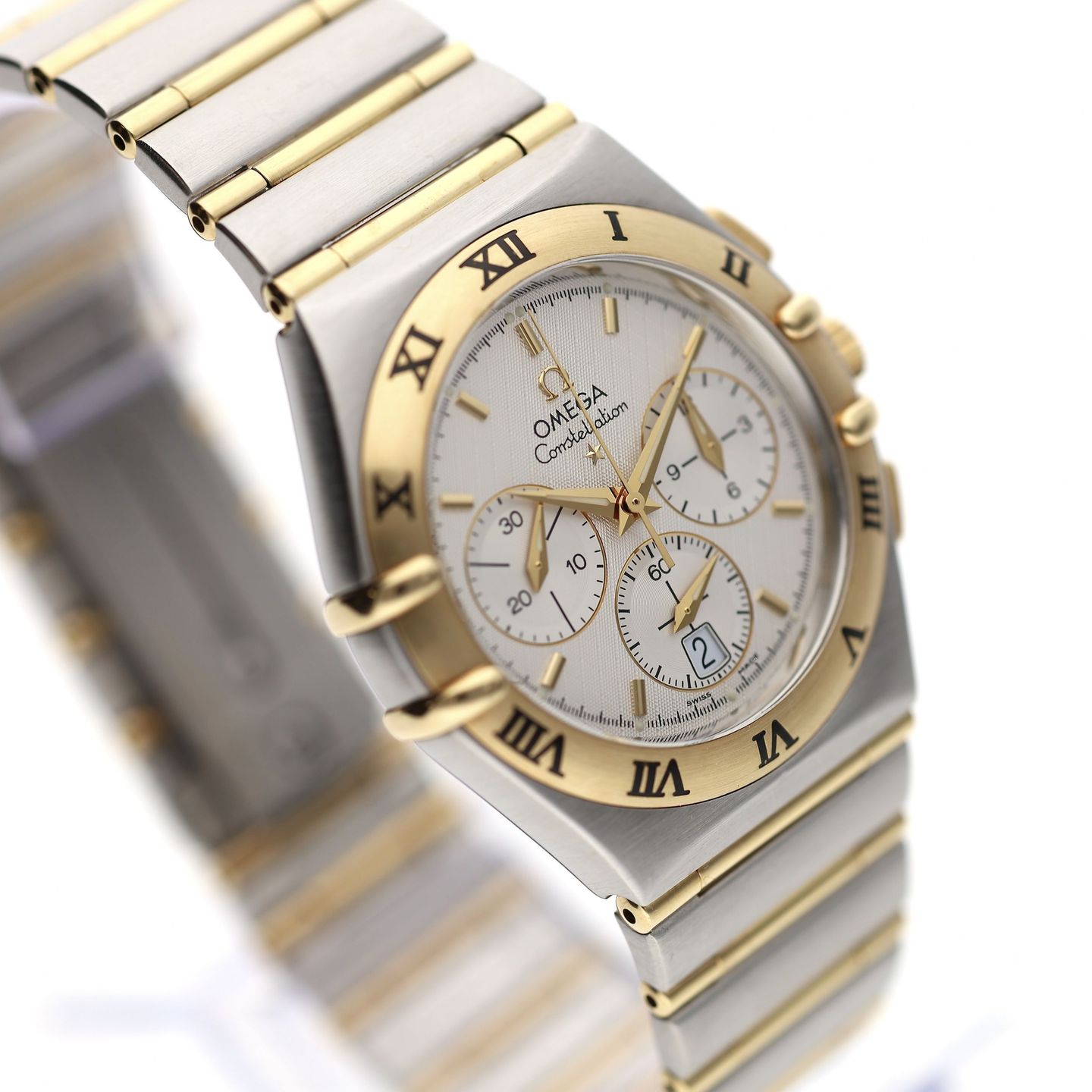 Omega Constellation 1242.30.00 (2010) - Silver dial 39 mm Gold/Steel case (7/8)