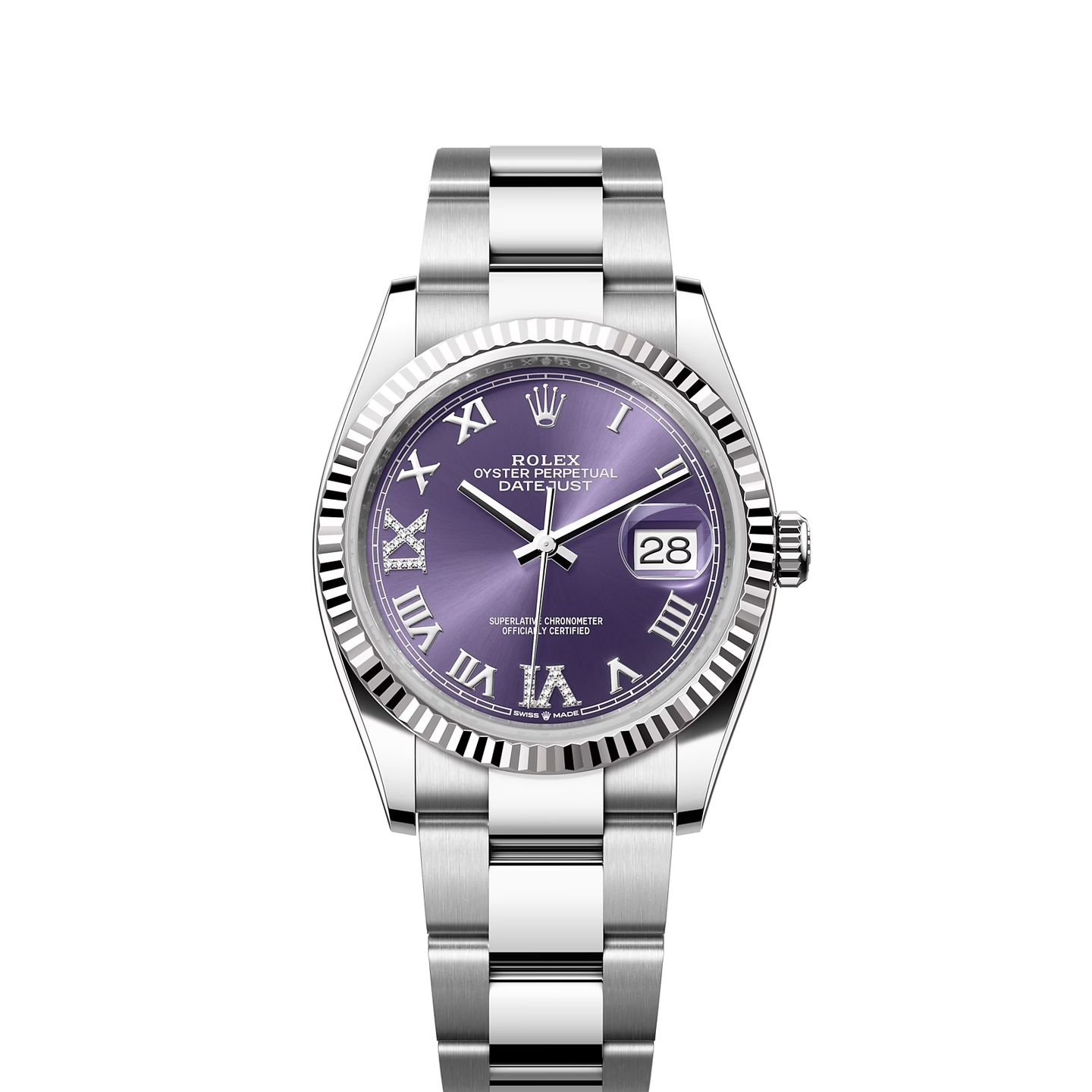 Rolex Datejust 36 126234 (2024) - Purple dial 36 mm Steel case (1/8)