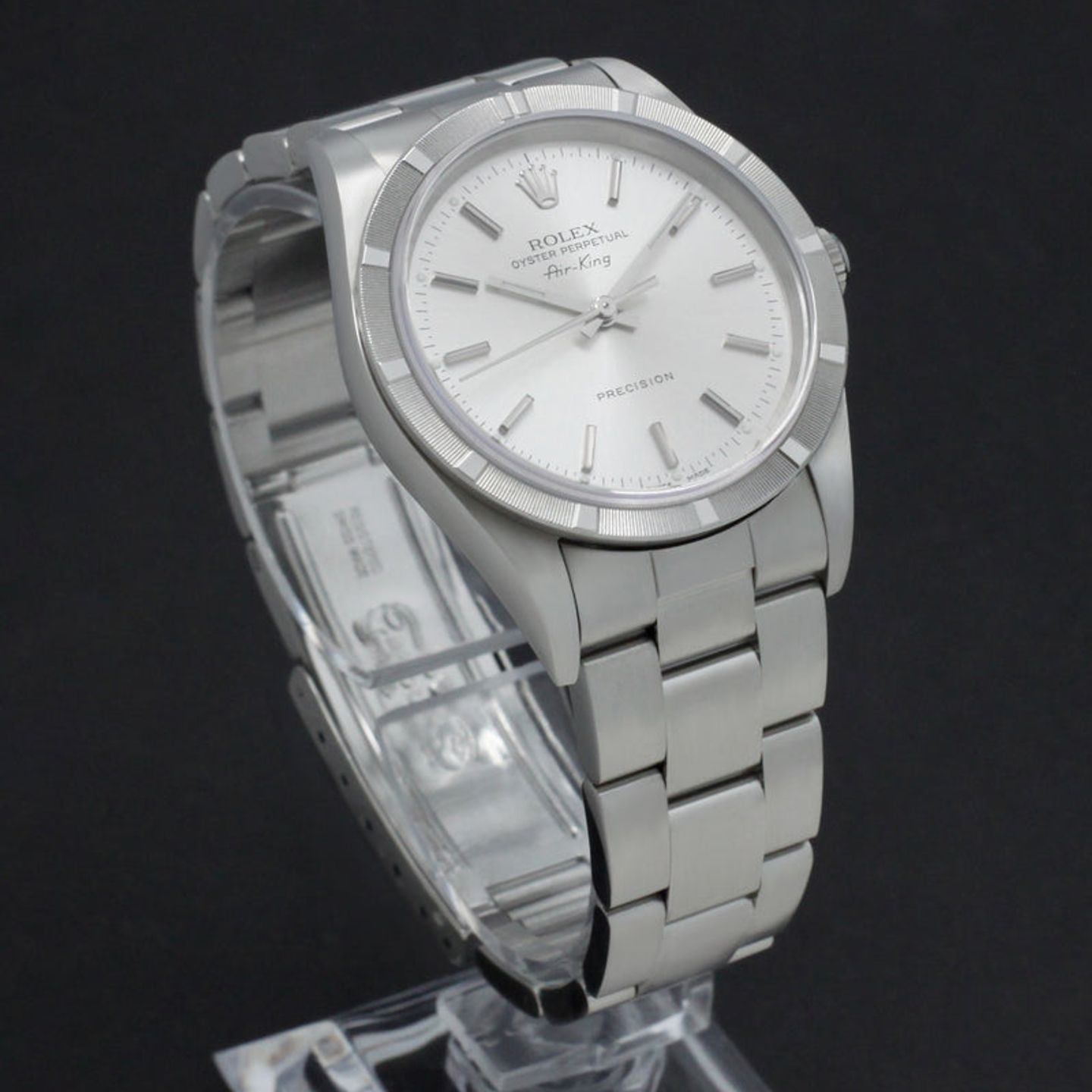 Rolex Air-King 14010 (2005) - Zilver wijzerplaat 34mm Staal (6/7)