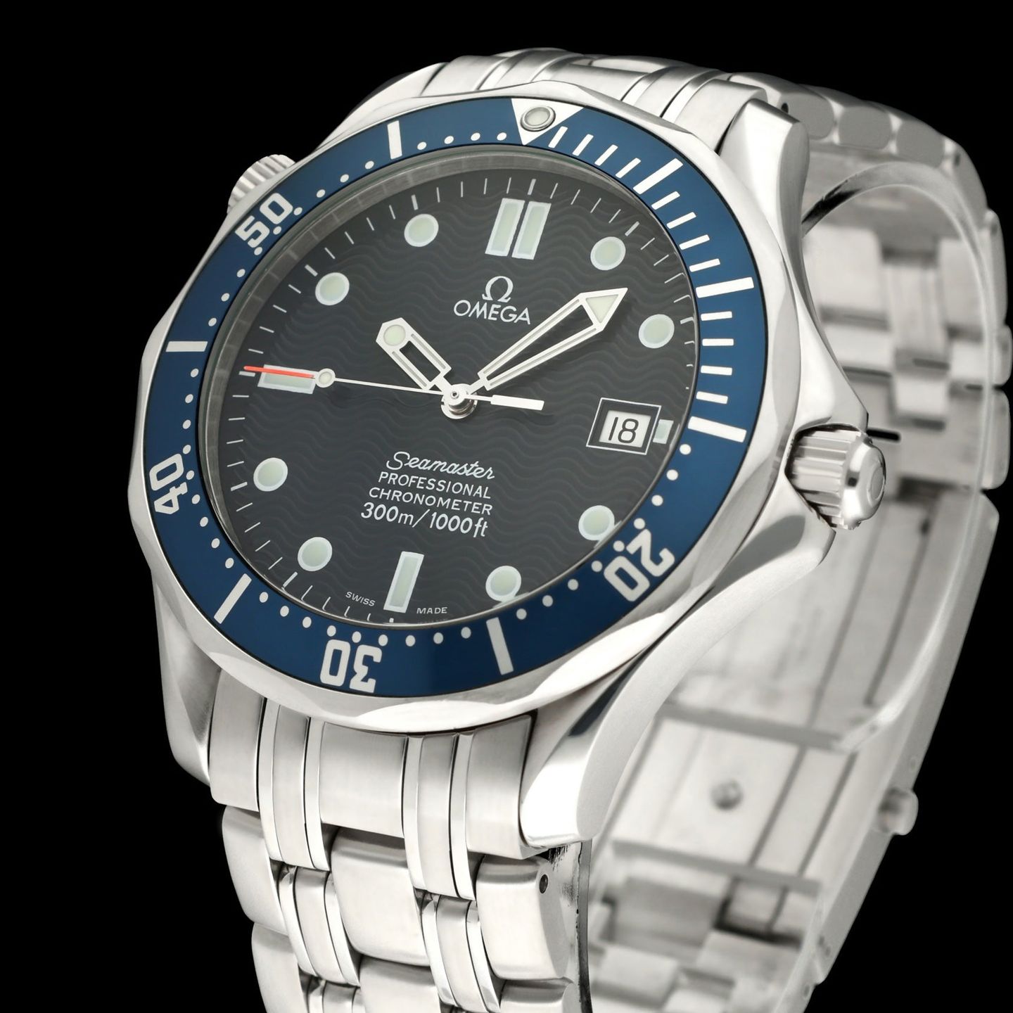 Omega Seamaster Diver 300 M 2531.80.00 (1999) - Blue dial 41 mm Steel case (7/8)