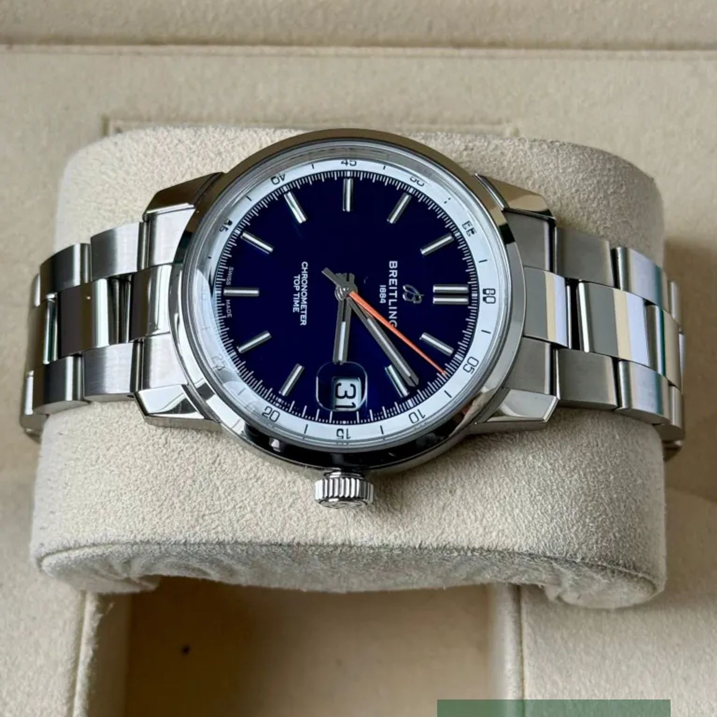 Breitling Top Time AB3113A71C1A1 (2025) - Blue dial 38 mm Steel case (4/7)