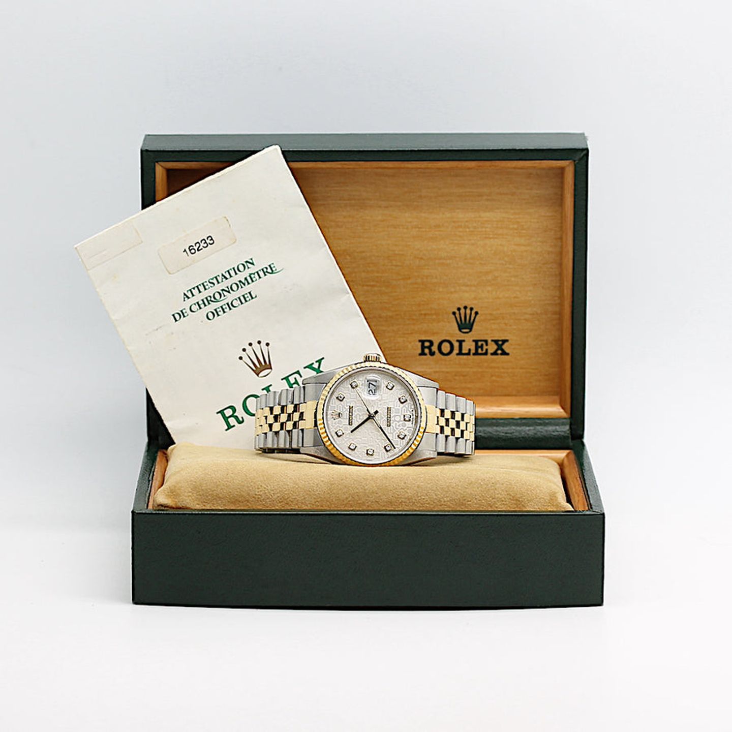 Rolex Datejust 36 16233 (1998) - Silver dial 36 mm Gold/Steel case (5/8)