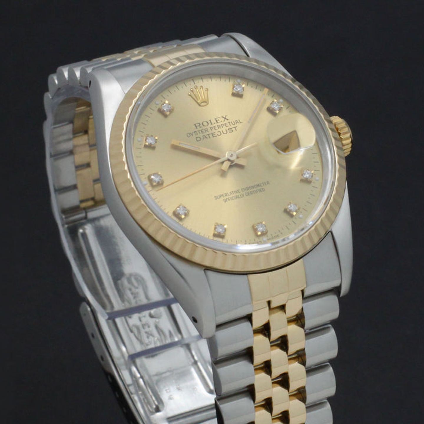 Rolex Datejust 36 16233 (1991) - Goud wijzerplaat 36mm Goud/Staal (7/7)