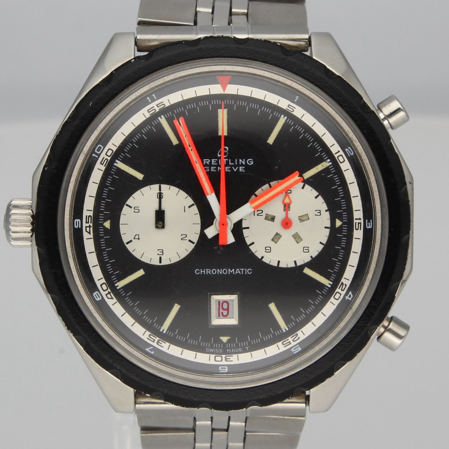 Breitling Chrono-Matic 11525/67 (1968) - Black dial 48 mm Steel case (1/8)