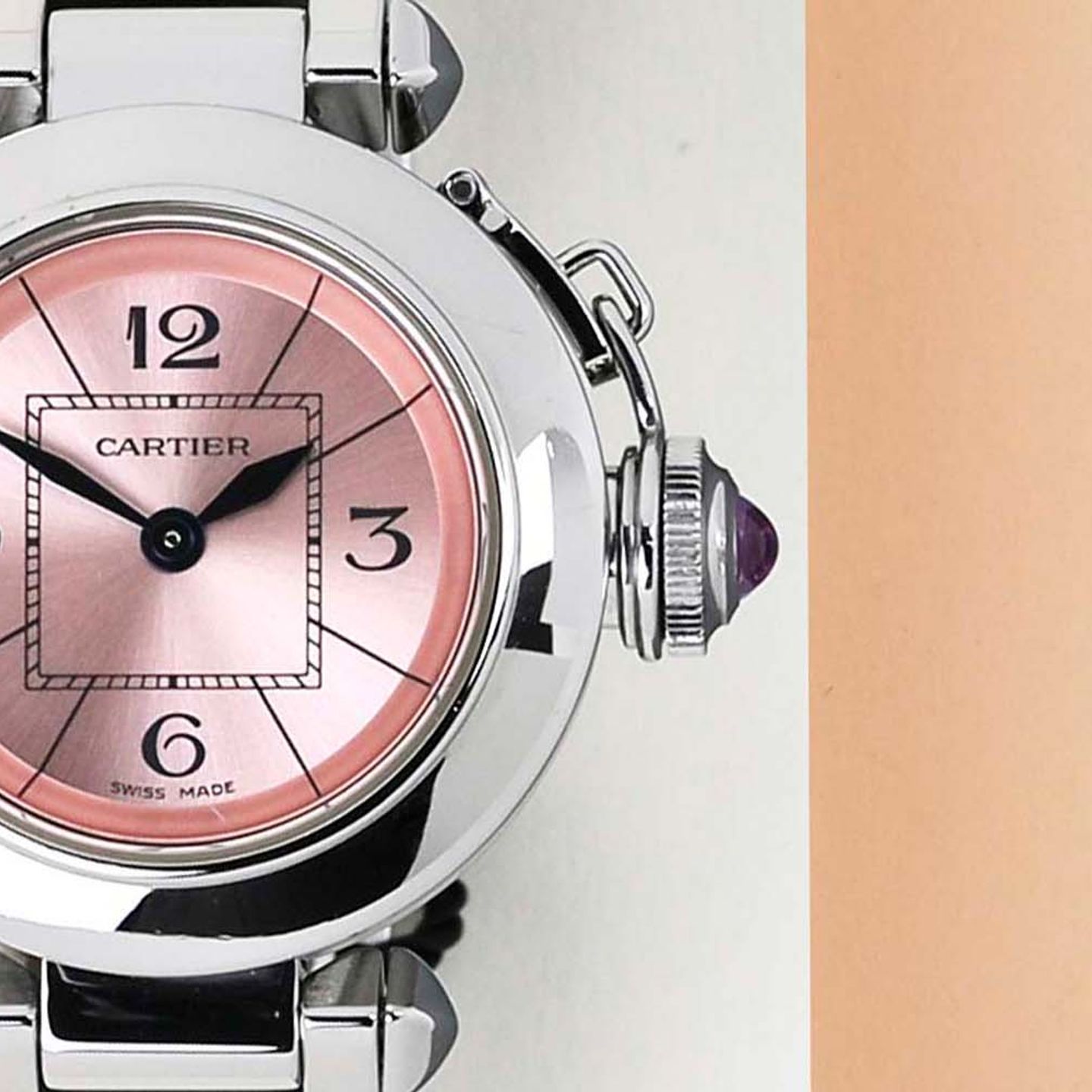 Cartier Pasha W3140008 (2010) - Roze wijzerplaat 27mm Staal (5/8)