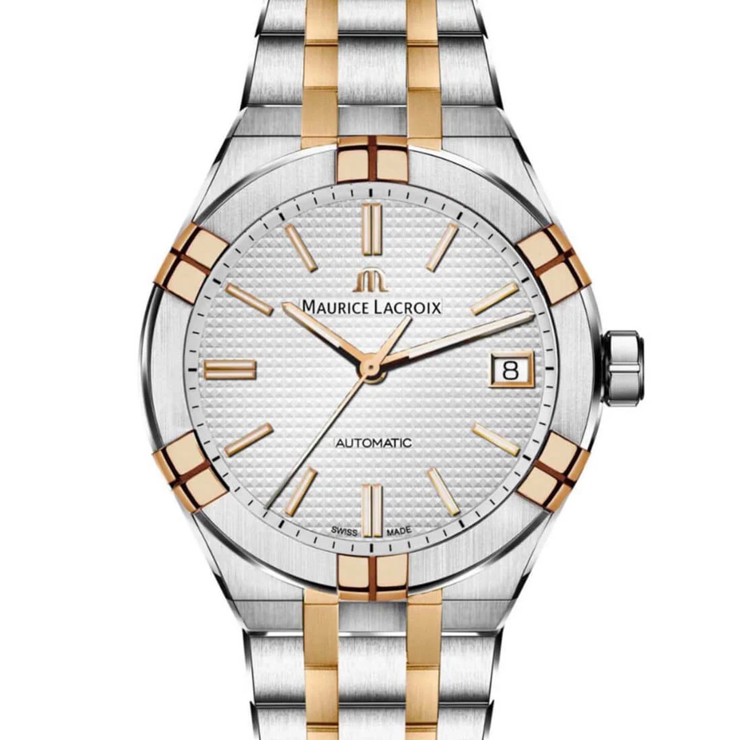 Maurice Lacroix Aikon AI6007-SP012-130-1 (2023) - Zilver wijzerplaat 39mm Staal (2/3)