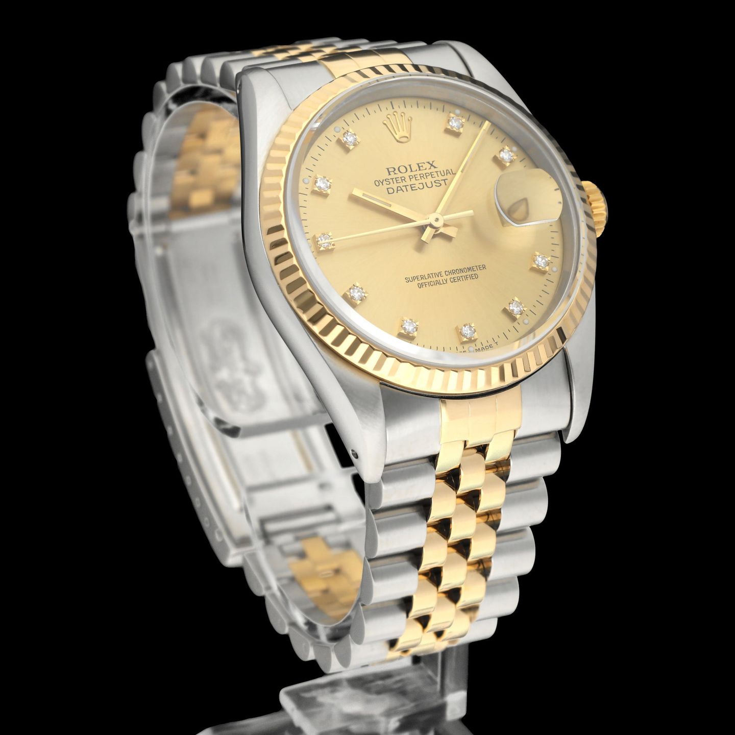 Rolex Datejust 36 16233G (1991) - 36 mm Gold/Steel case (4/8)