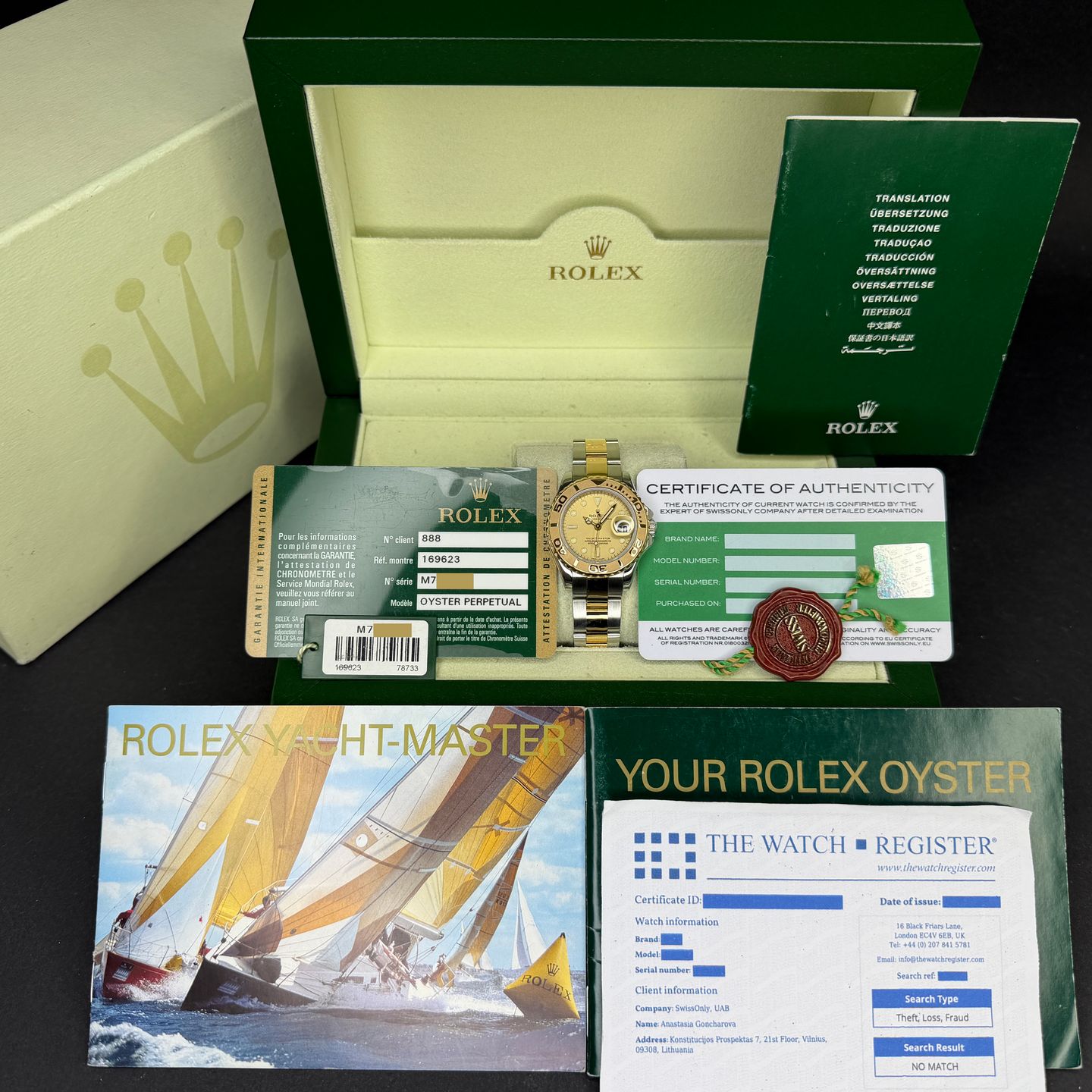 Rolex Yacht-Master 169623 (2008) - 29 mm Gold/Steel case (3/8)