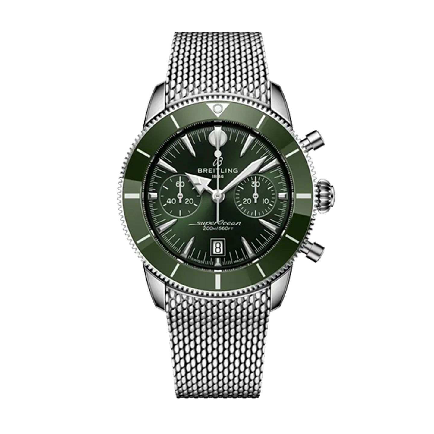 Breitling Superocean Heritage 42 AB0156361L1A1 (2025) - Groen wijzerplaat 44mm Staal (1/8)