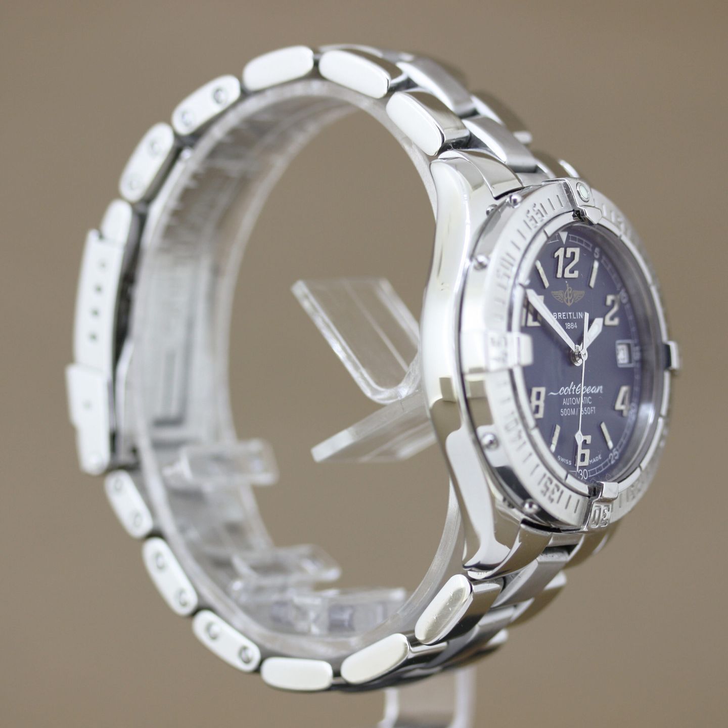 Breitling Colt Automatic A17350 (2000) - Blauw wijzerplaat 38mm Staal (4/8)