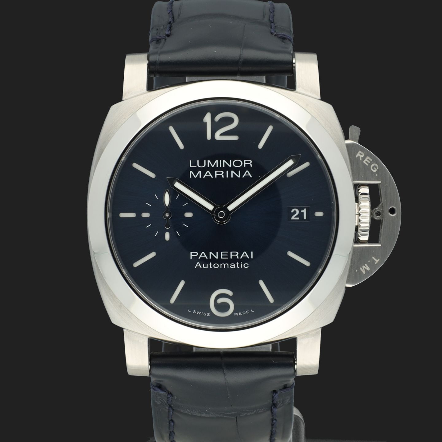 Panerai Luminor Marina PAM01370 (2024) - Blauw wijzerplaat 40mm Staal (2/8)