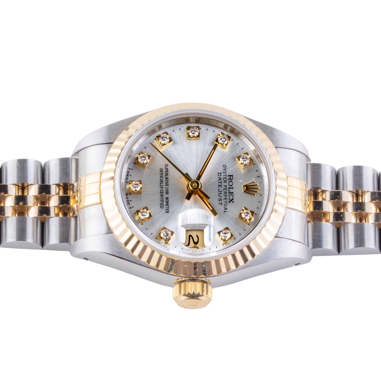 Rolex Lady-Datejust 69173 (1991) - Silver dial 26 mm Gold/Steel case (6/8)