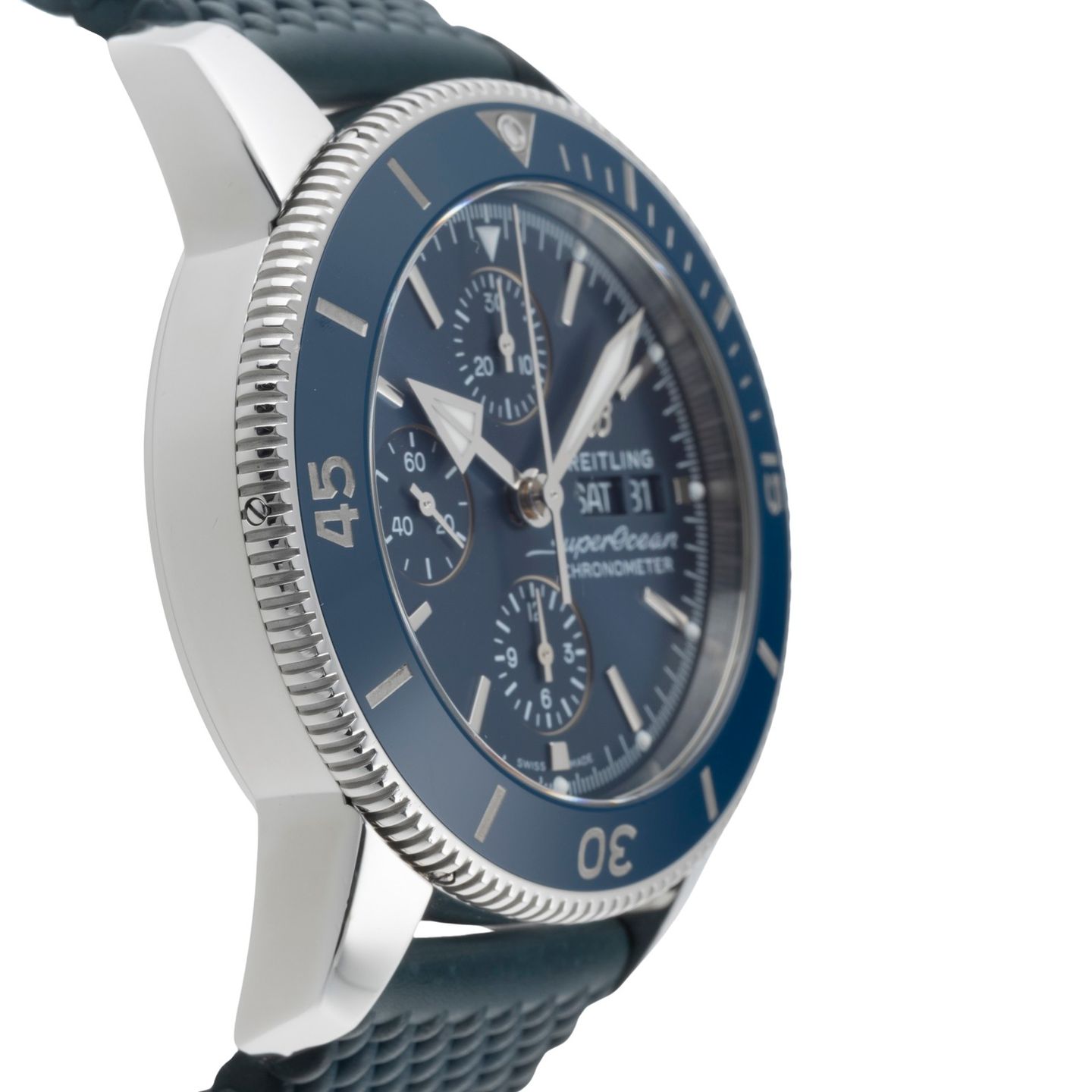 Breitling Superocean Heritage II Chronograph A13313161C1S1 (Onbekend (willekeurig serienummer)) - Blauw wijzerplaat 44mm Staal (7/8)