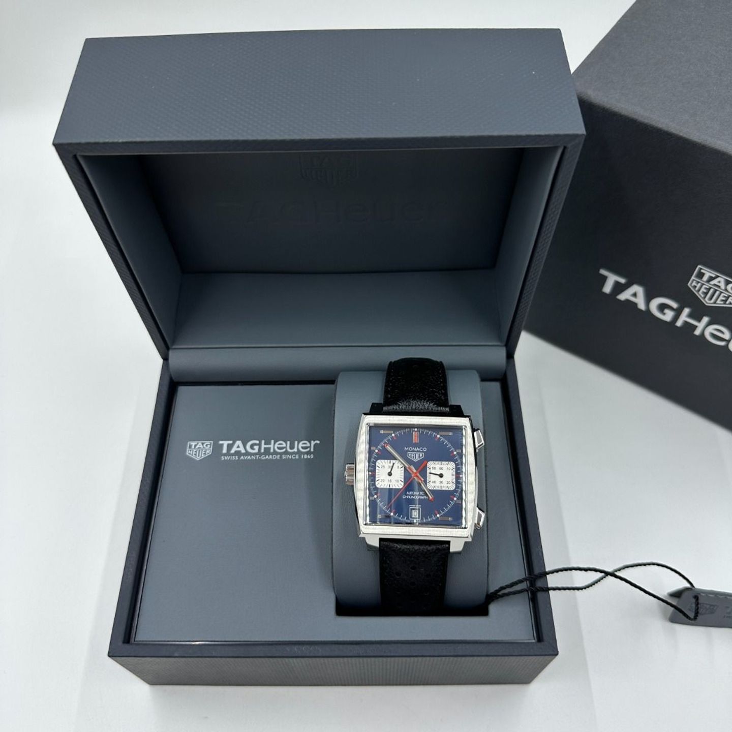 TAG Heuer Monaco Calibre 11 CAW211P.FC6356 (2023) - Blauw wijzerplaat 39mm Staal (3/8)