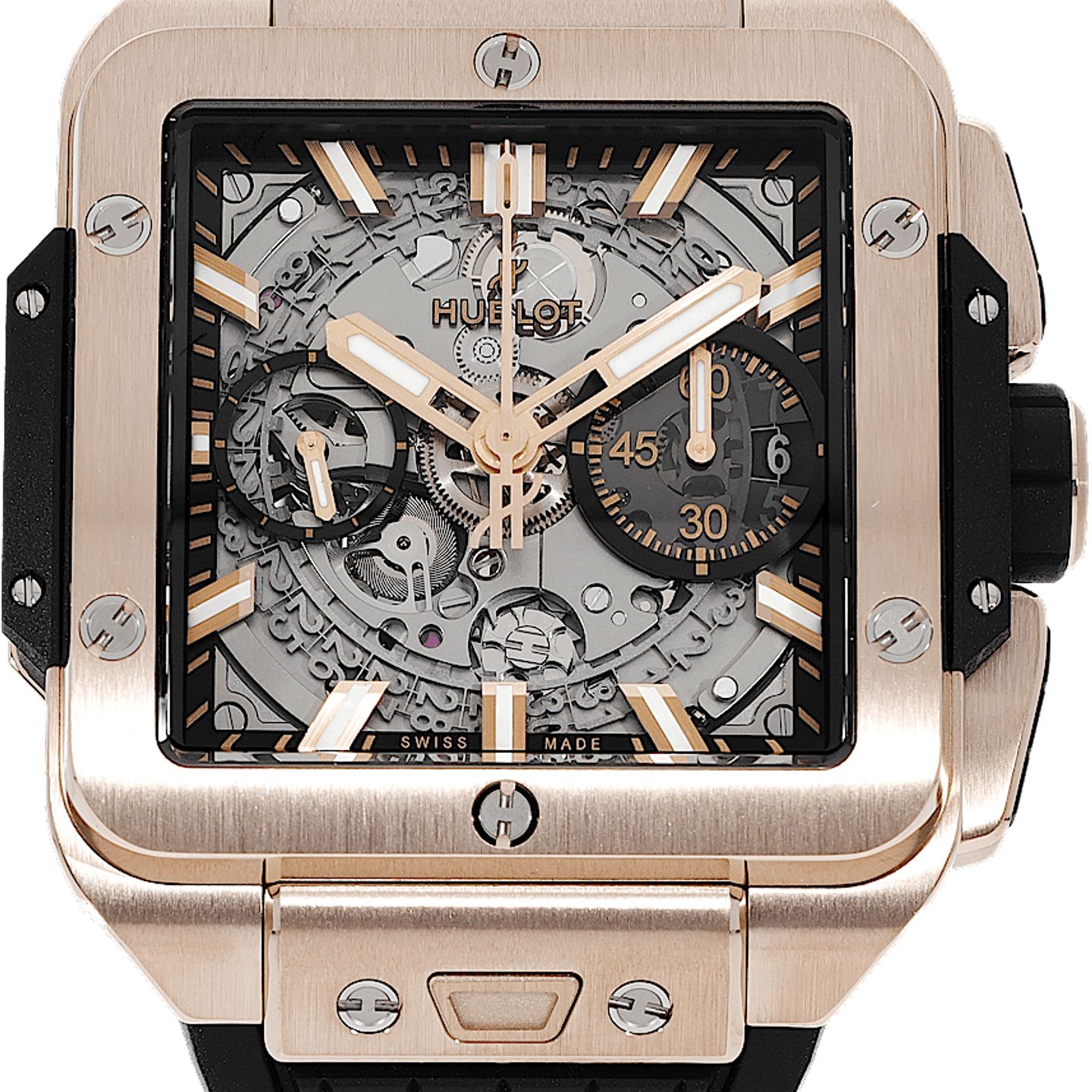Hublot Square Bang 821.OX.0180.RX (2022) - Transparent dial 42 mm Rose Gold case (2/5)