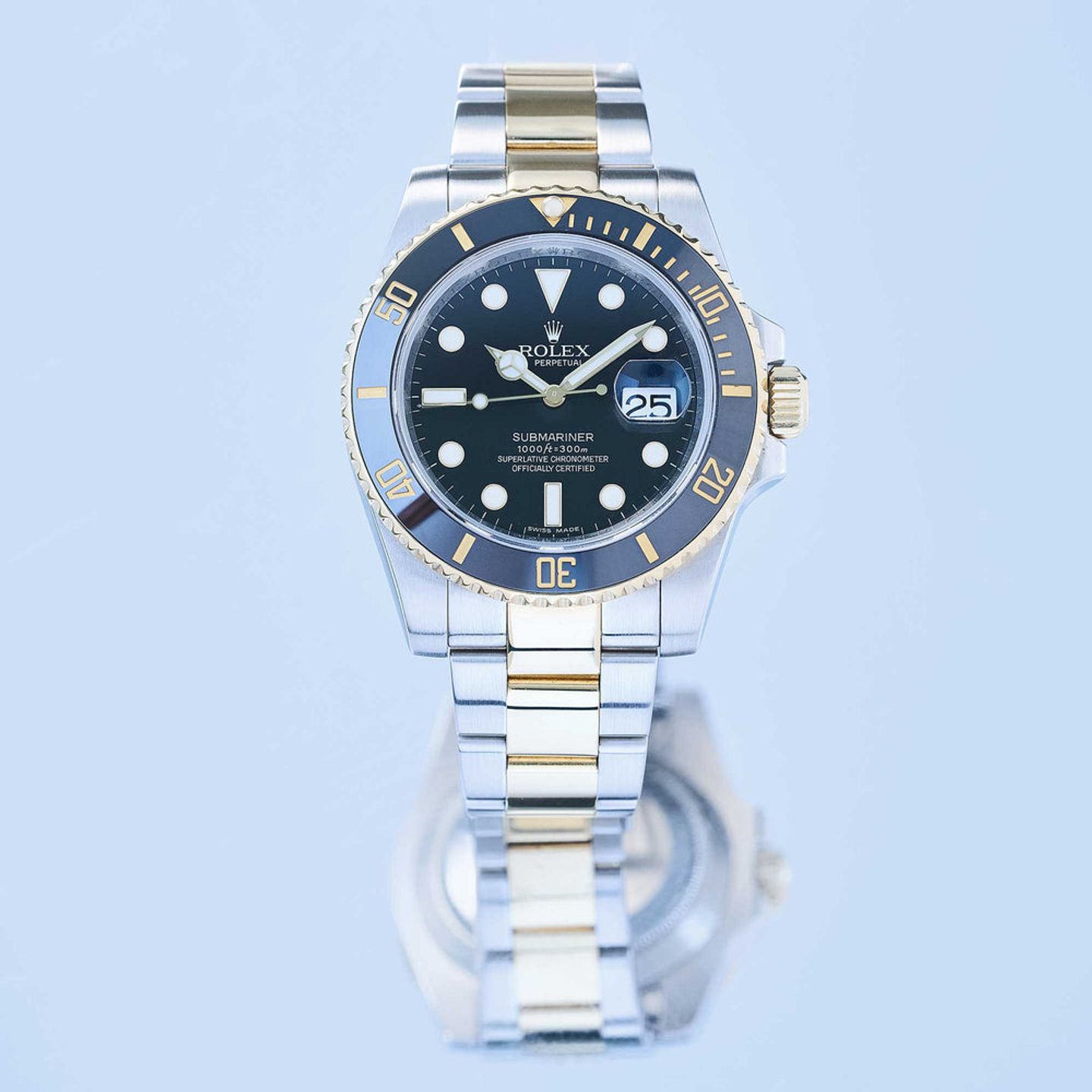 Rolex Submariner Date 116613LN (2015) - Black dial 40 mm Gold/Steel case (1/6)