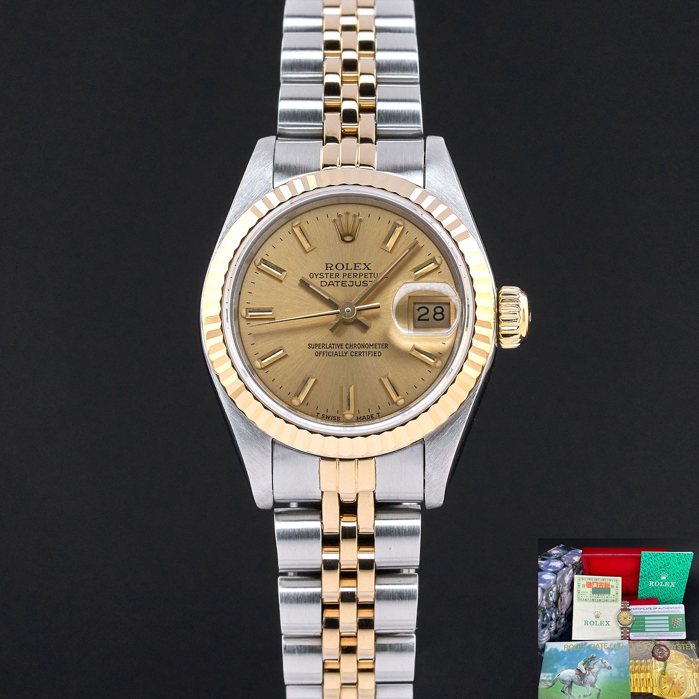 Rolex Lady-Datejust 69173 (1992) - 26 mm Gold/Steel case (1/7)