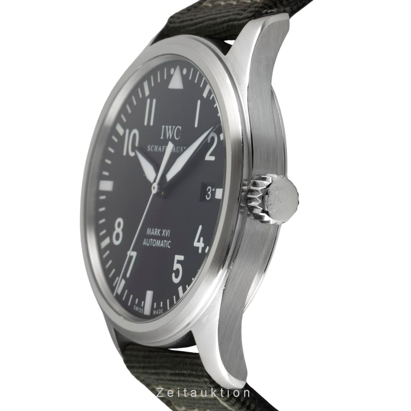 IWC Pilot Mark IW325501 (Unknown (random serial)) - Black dial 39 mm Steel case (5/8)