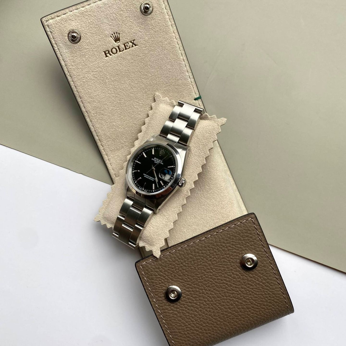 Rolex Oyster Perpetual Date 15200 (1991) - 34mm Staal (8/8)