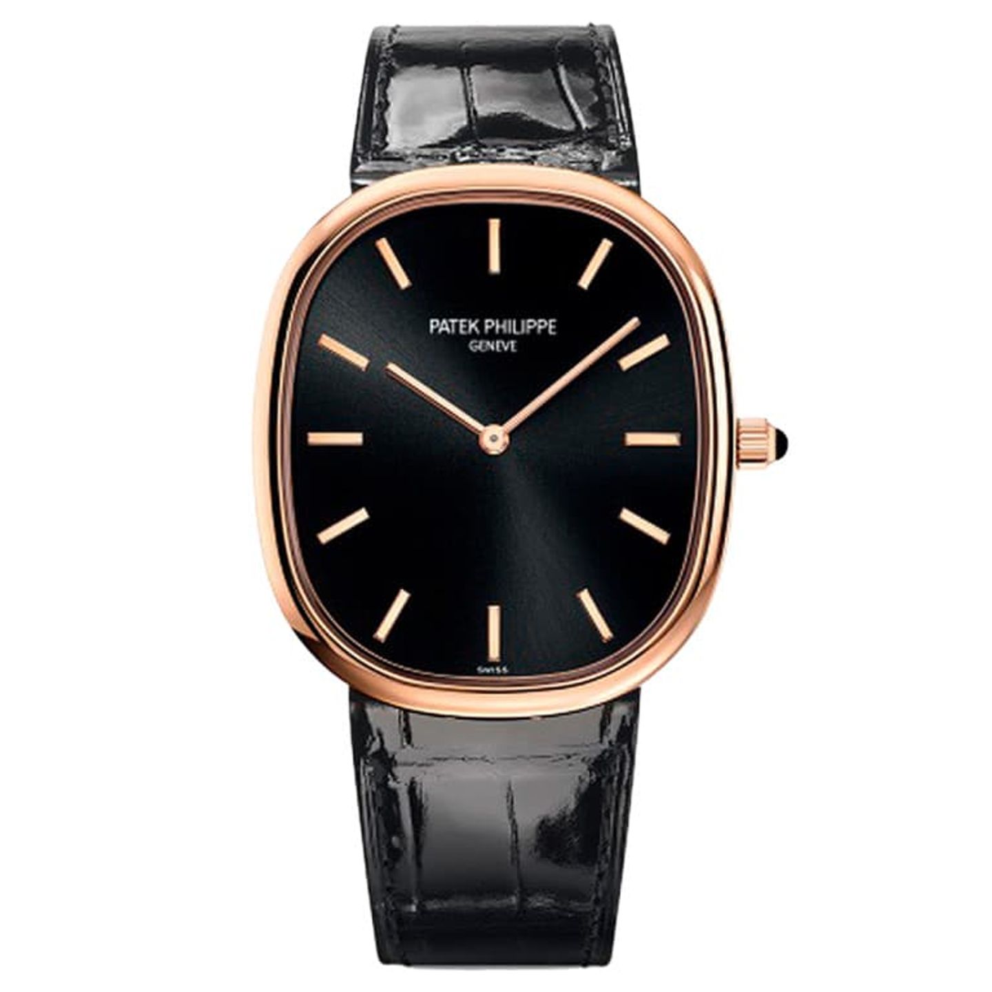 Patek Philippe Golden Ellipse 5738R-001 (2024) - Black dial 35 mm Rose Gold case (1/1)