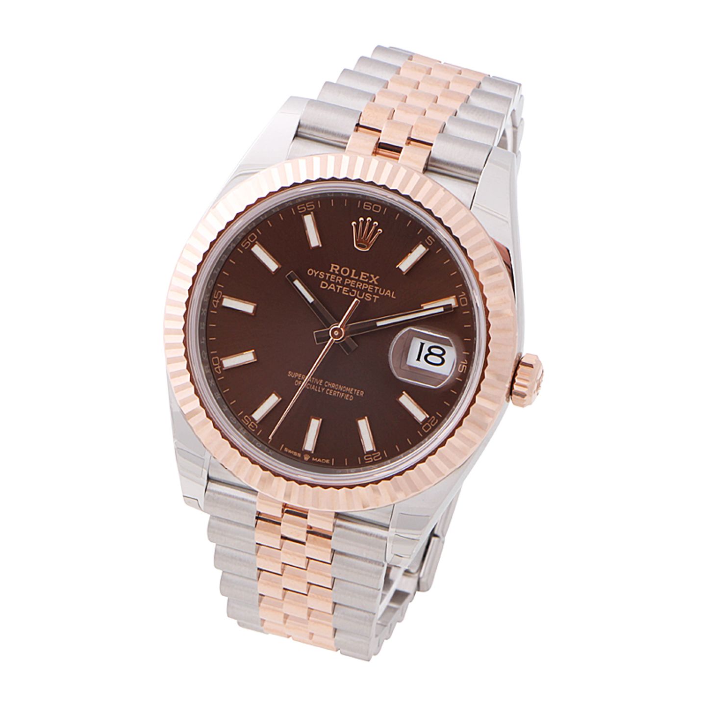 Rolex Datejust 41 126331 (2023) - Brown dial 41 mm Gold/Steel case (2/4)