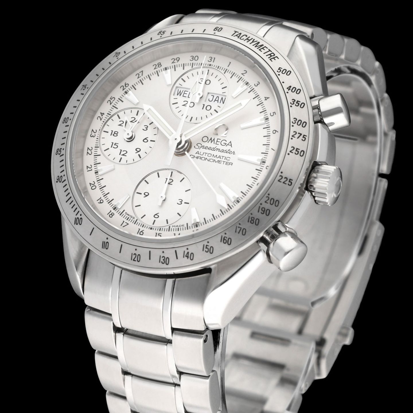 Omega Speedmaster Day Date 3221.30.00 (2013) - Zilver wijzerplaat 40mm Staal (7/8)