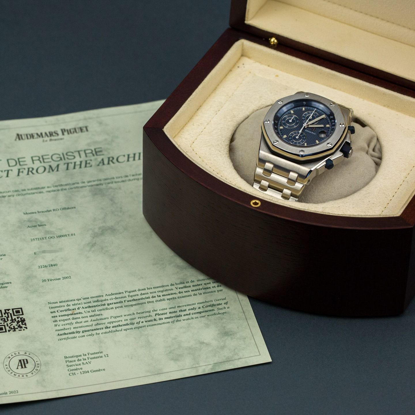 Audemars Piguet Royal Oak Offshore Chronograph 25721ST.OO.1000ST.01 (Unknown (random serial)) - Blue dial 42 mm Steel case (3/8)