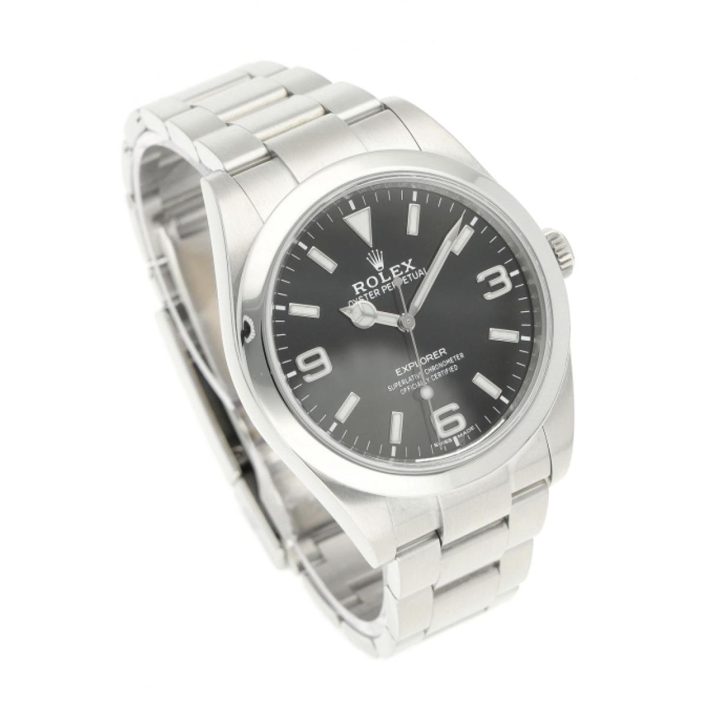 Rolex Explorer 214270 (2016) - Black dial 39 mm Steel case (3/8)