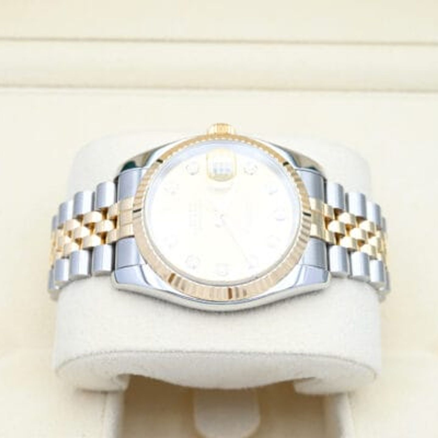Rolex Datejust 36 116233 (2004) - Champagne wijzerplaat 36mm Goud/Staal (3/7)