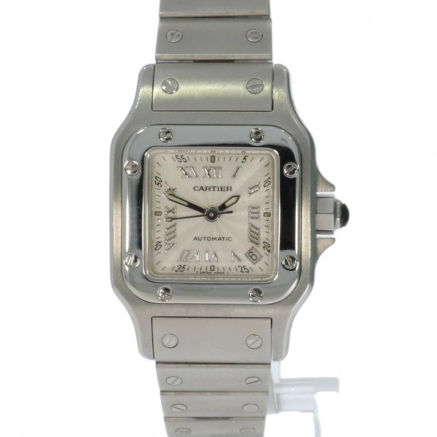 Cartier Santos Galbée 2423 (2001) - Wit wijzerplaat 24mm Staal (1/5)