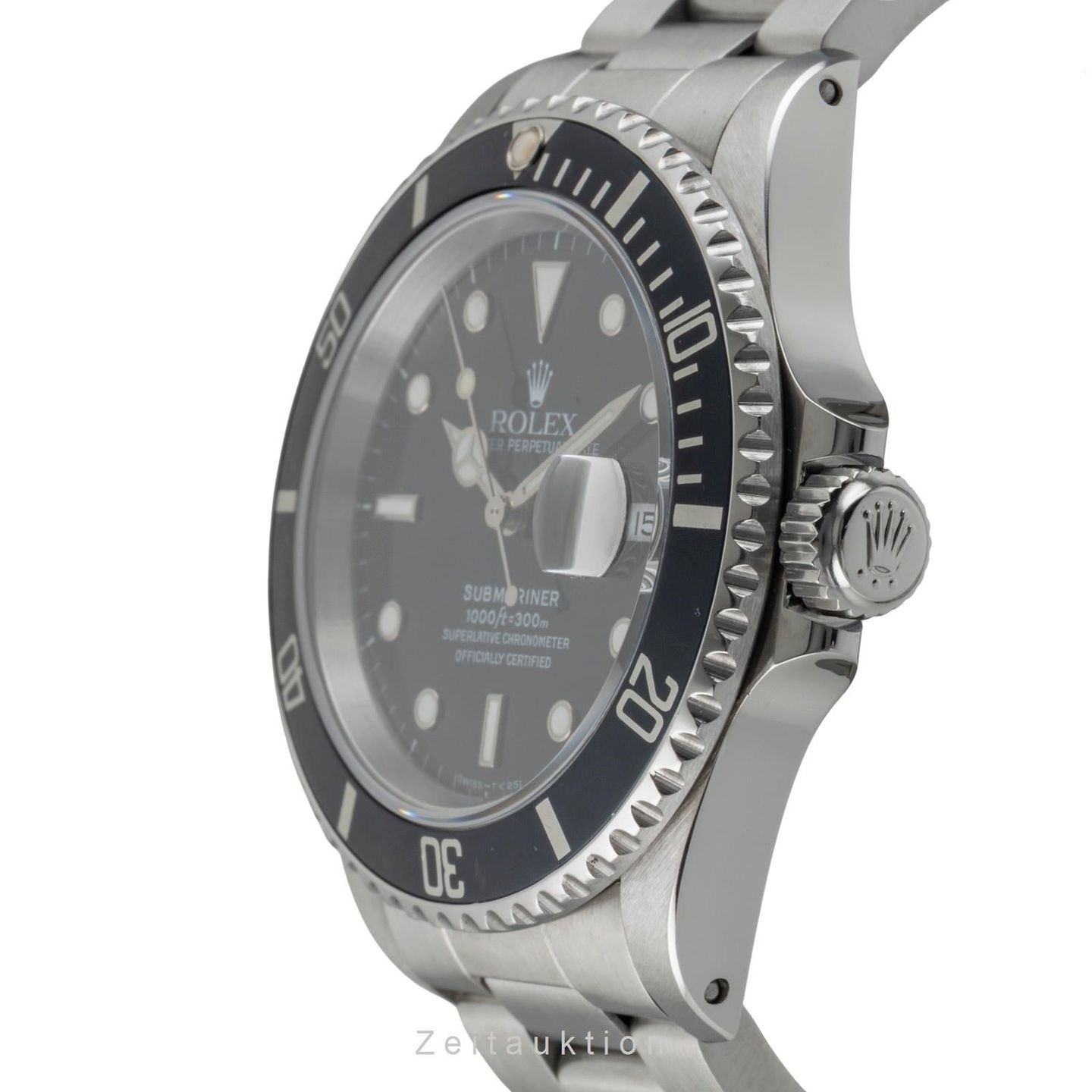 Rolex Submariner Date 16610 (1991) - Black dial 40 mm Steel case (5/8)