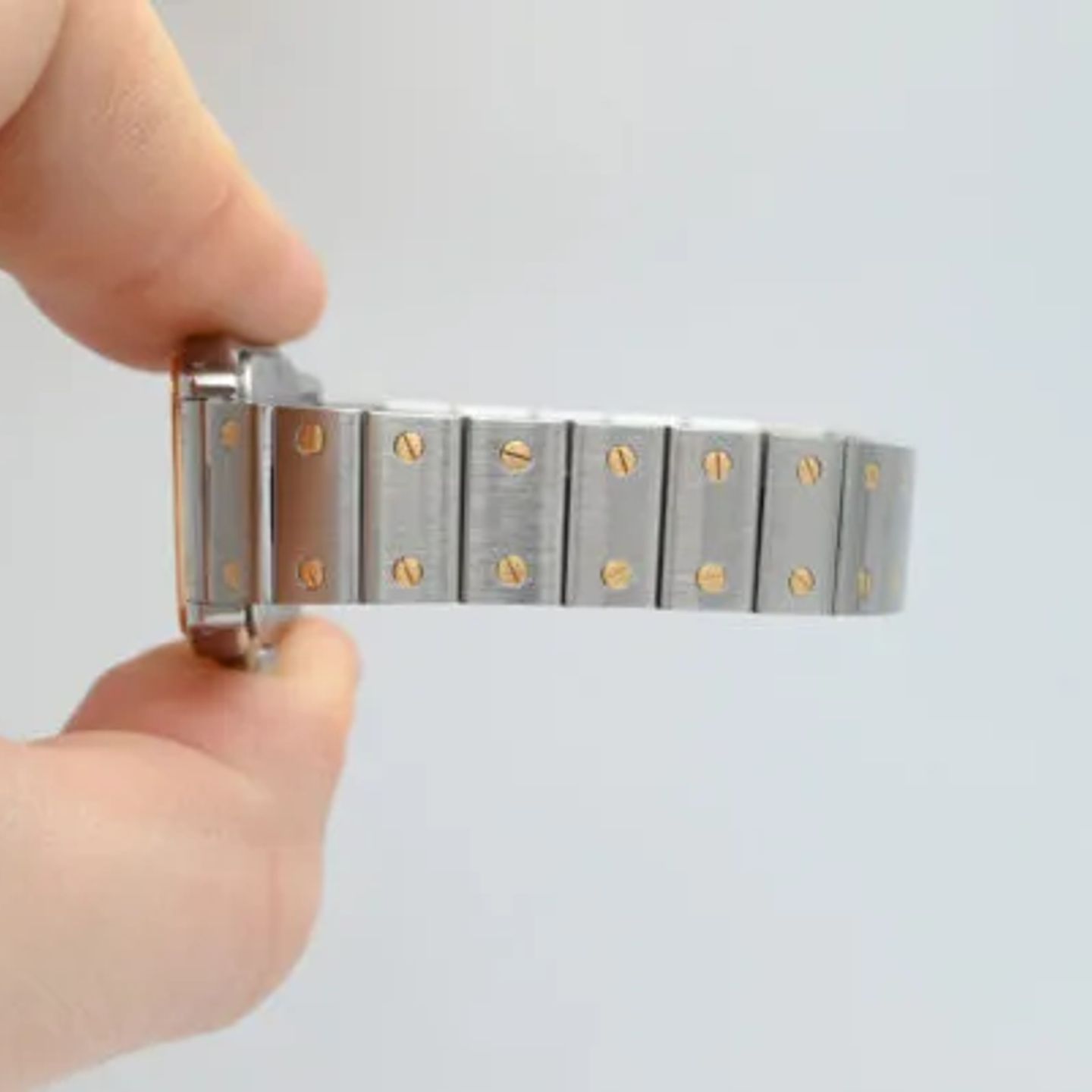 Cartier Santos Galbée 1567 (1999) - White dial 24 mm Gold/Steel case (8/8)