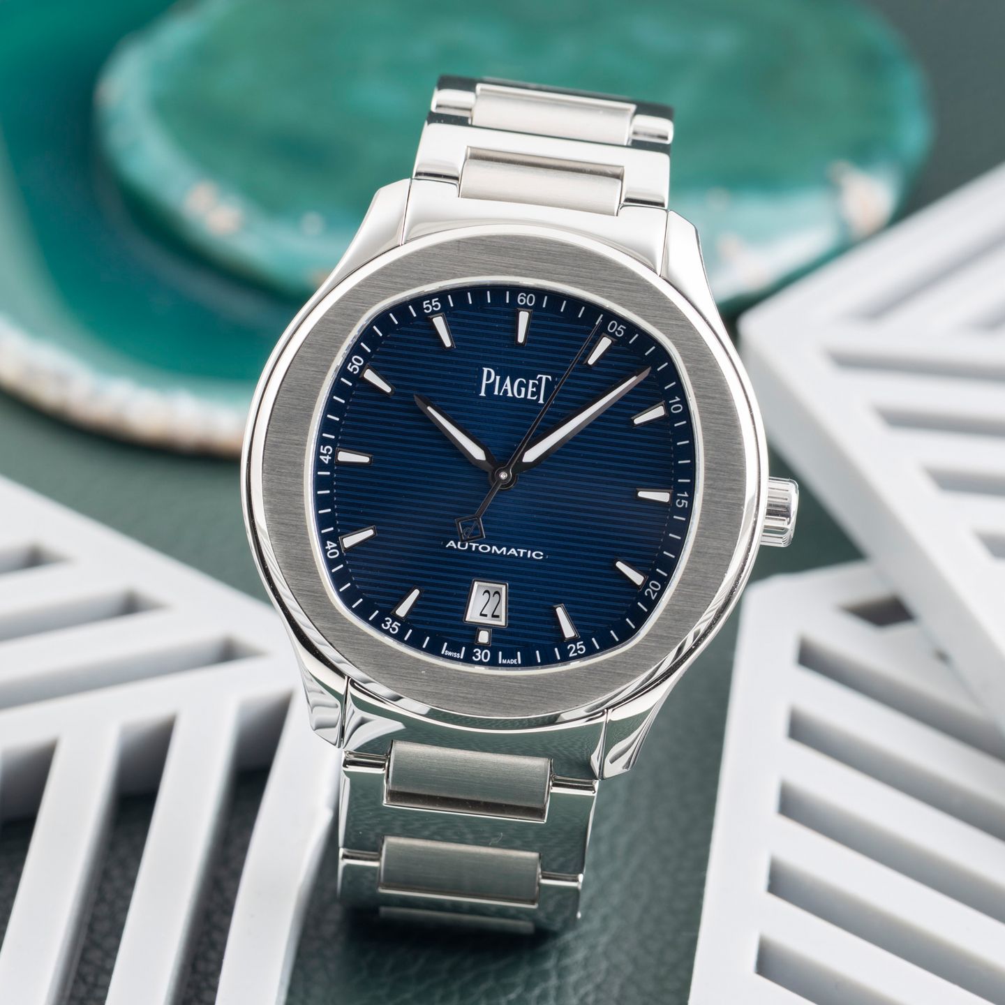 Piaget Polo S G0A41002 (Onbekend (willekeurig serienummer)) - Blauw wijzerplaat 42mm Staal (1/8)