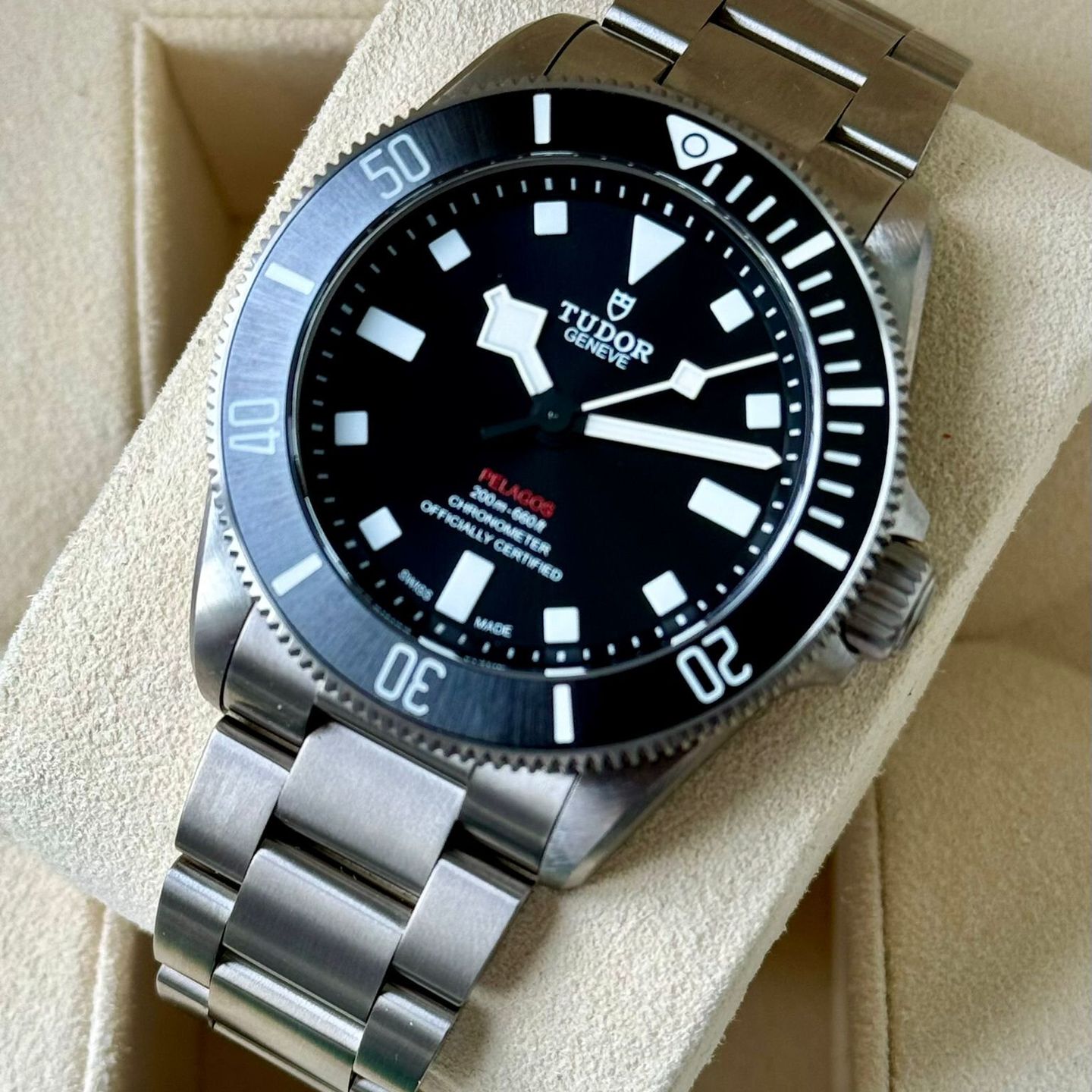 Tudor Pelagos 25407N (2023) - Zwart wijzerplaat 39mm Titanium (3/7)