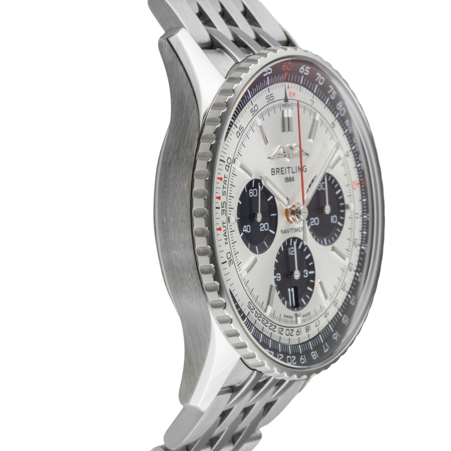 Breitling Navitimer 1 B01 Chronograph AB0138241G1A1 (2020) - Silver dial 43 mm Steel case (7/8)