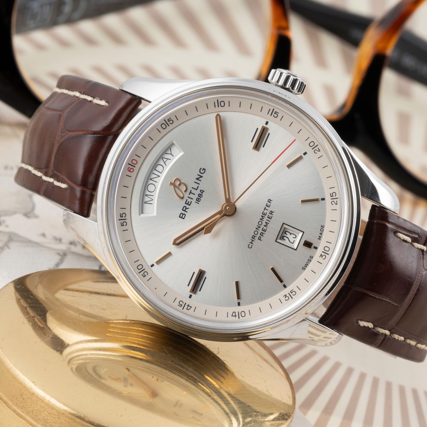 Breitling Premier Automatic 40 A45340211G1P2 (Unknown (random serial)) - Silver dial 40 mm Steel case (2/8)