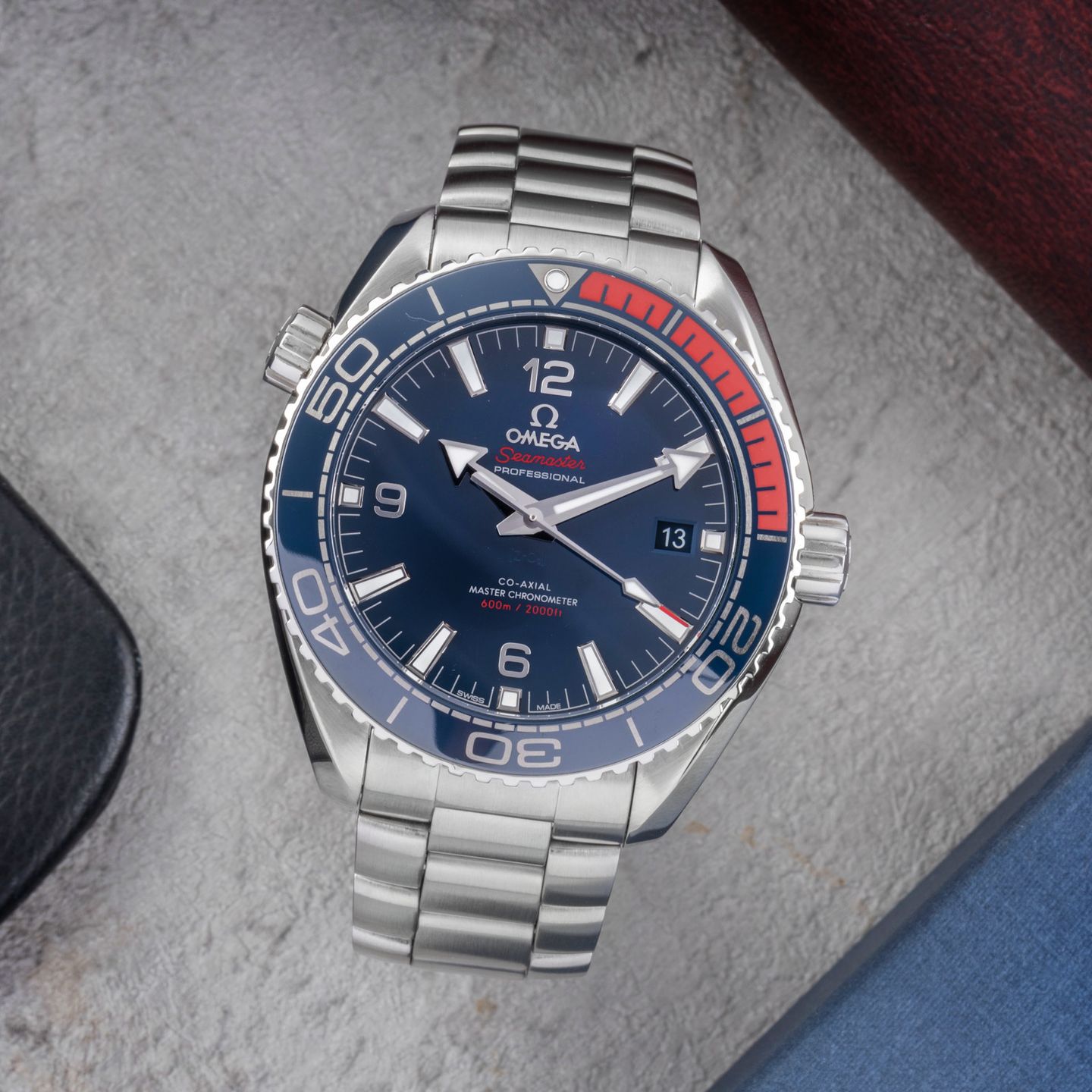 Omega Seamaster Planet Ocean 522.32.44.21.03.001 (Unknown (random serial)) - Blue dial 44 mm Steel case (1/8)