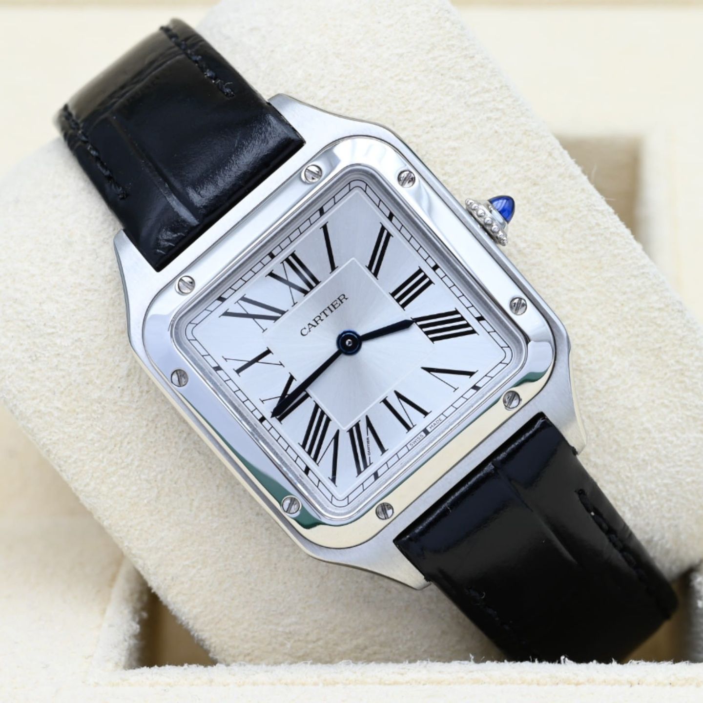 Cartier Santos Dumont WSSA0023 (2025) - Silver dial 28 mm Steel case (1/8)