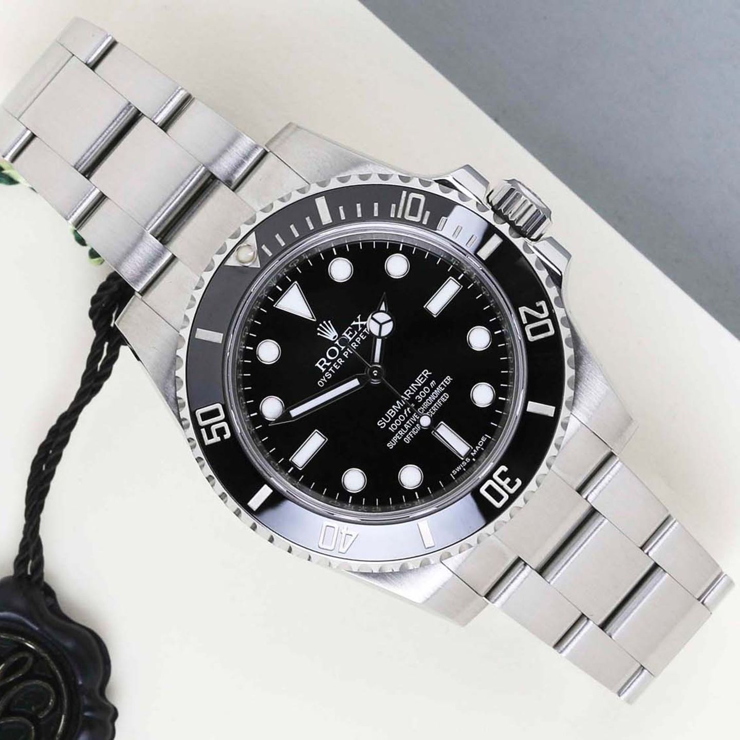 Rolex Submariner No Date 114060 (2016) - Zwart wijzerplaat 40mm Staal (1/8)