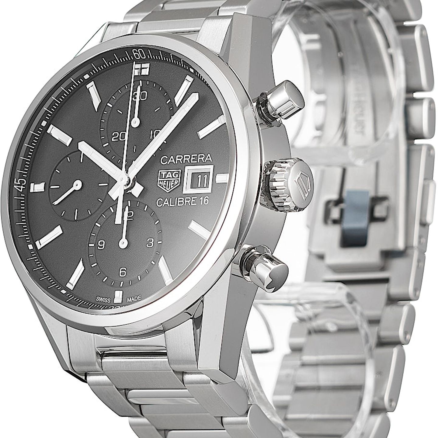 TAG Heuer Carrera Calibre 16 CBK2110.BA0715 (2025) - Black dial 41 mm Steel case (4/5)