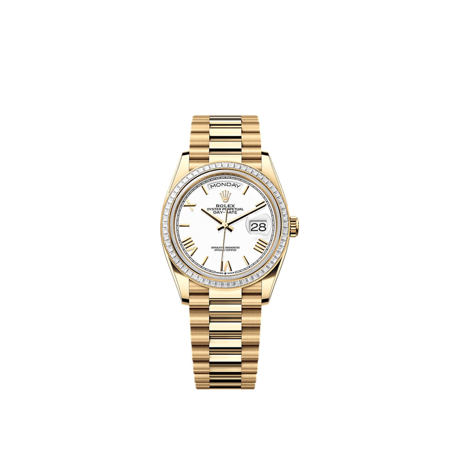 Rolex Day-Date 36 128398TBR (2025) - White dial 36 mm Yellow Gold case (1/1)