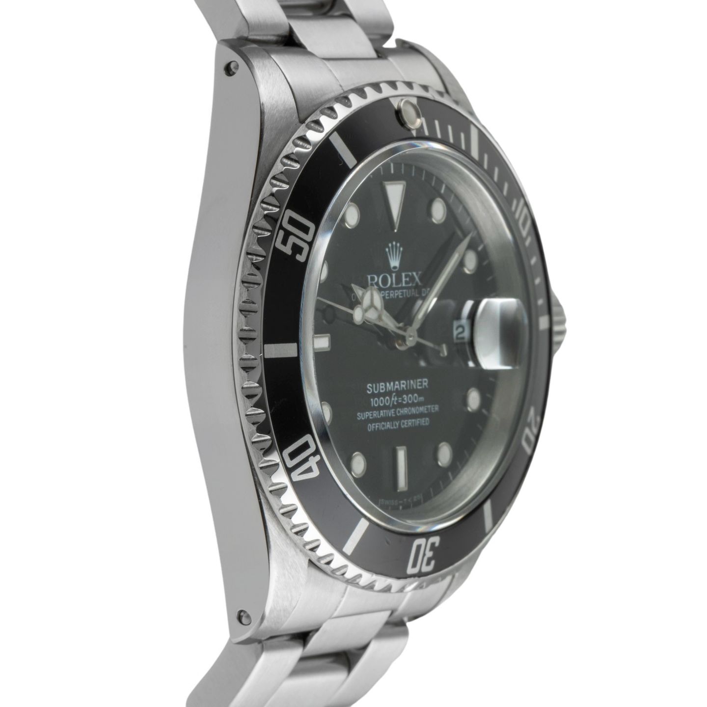 Rolex Submariner Date 16610 (Onbekend (willekeurig serienummer)) - Zwart wijzerplaat 40mm Staal (7/8)