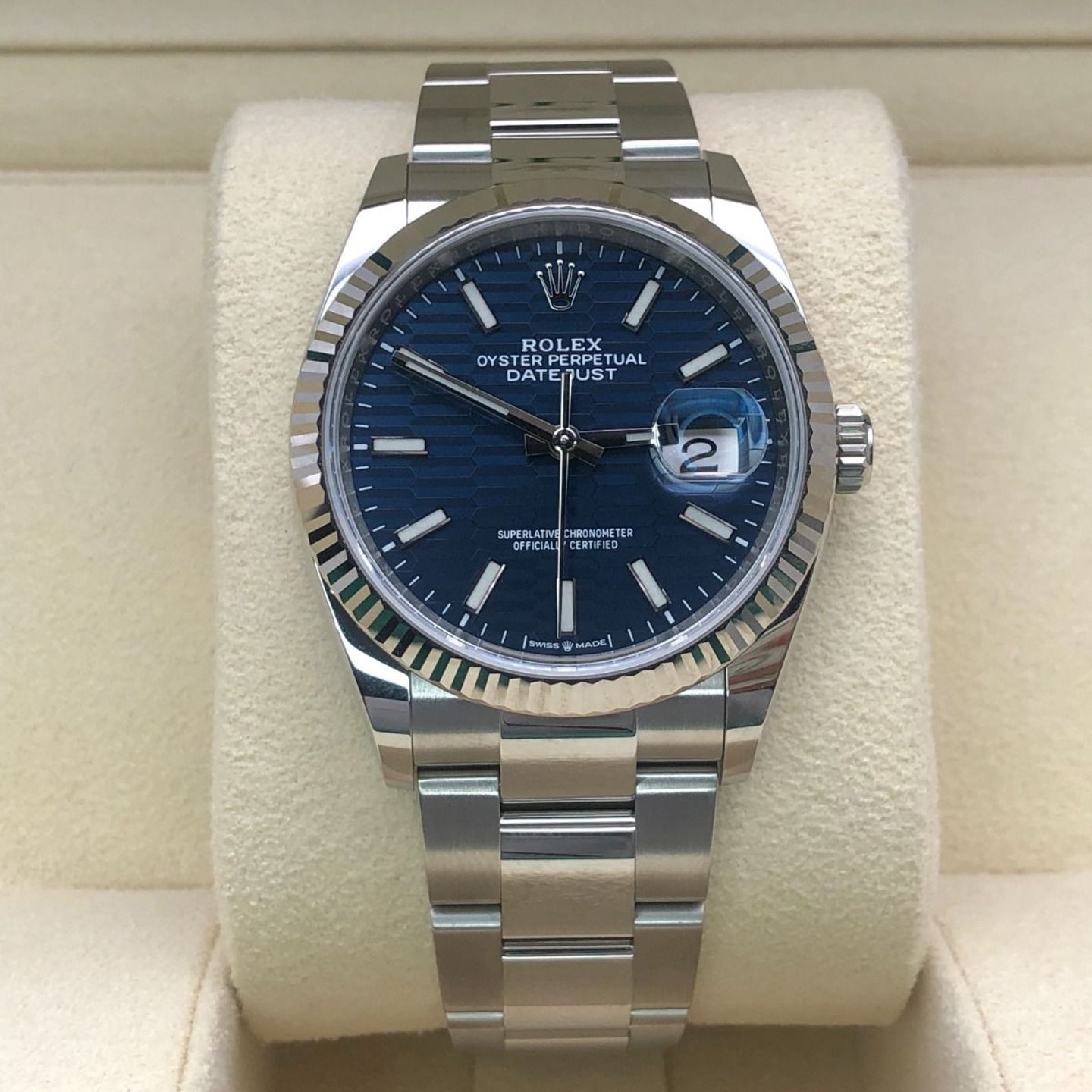 Rolex Datejust 36 126234 (2024) - Blue dial 36 mm Steel case (7/8)